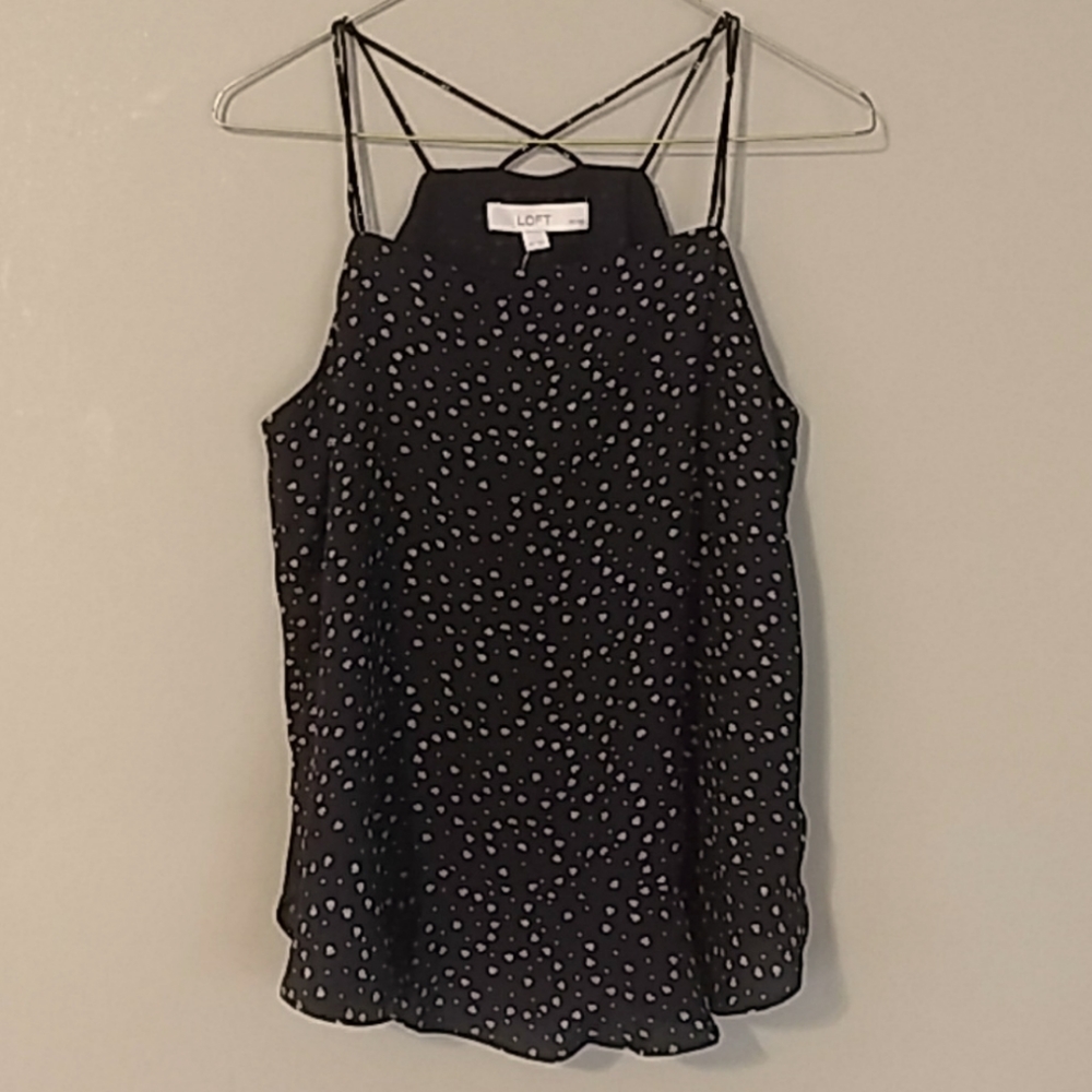 NWT LOFT tank top with white flowers